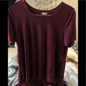 Red Suede Top